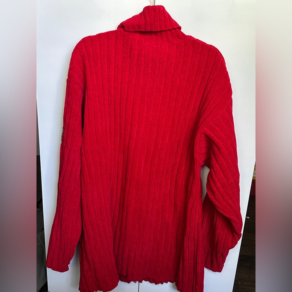 Vintage Southpole knit velour knit tunic turtle neck sweater